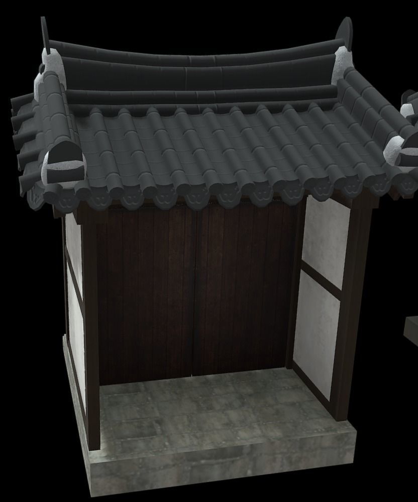 Korean Traditional Houses Hanok 03 with 11 modelings Low-poly 3D model_7