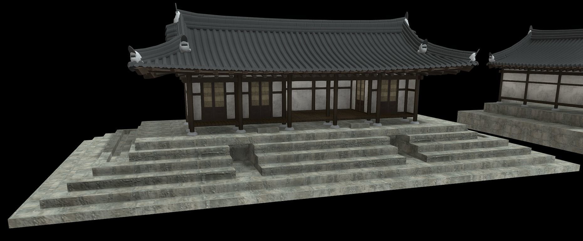 Korean Traditional Houses Hanok 03 with 11 modelings Low-poly 3D model_22