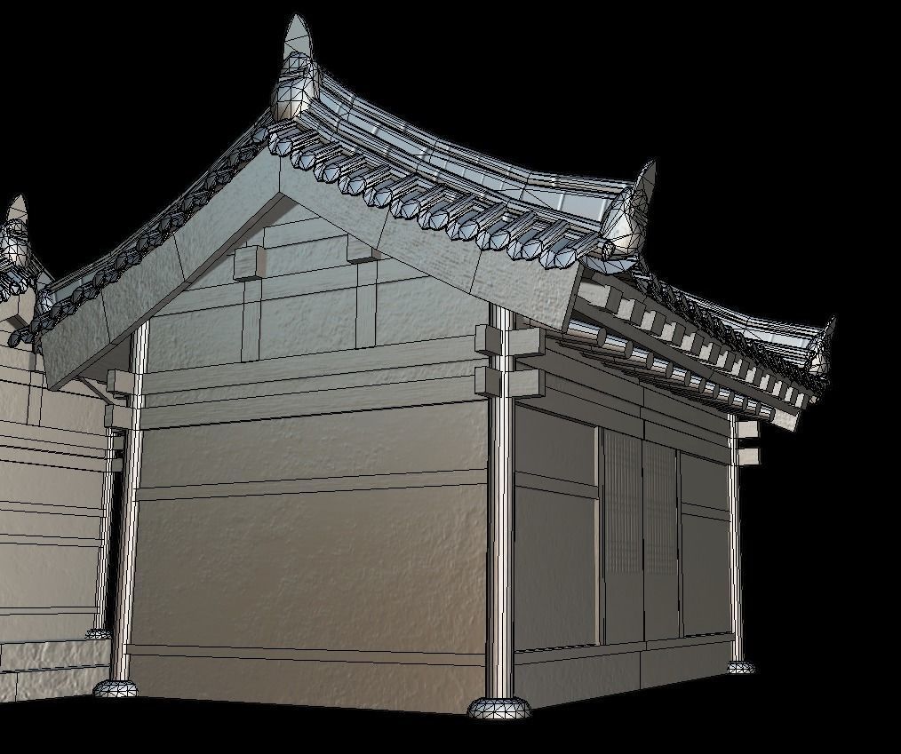 Korean Traditional Houses Hanok 03 with 11 modelings Low-poly 3D model_32