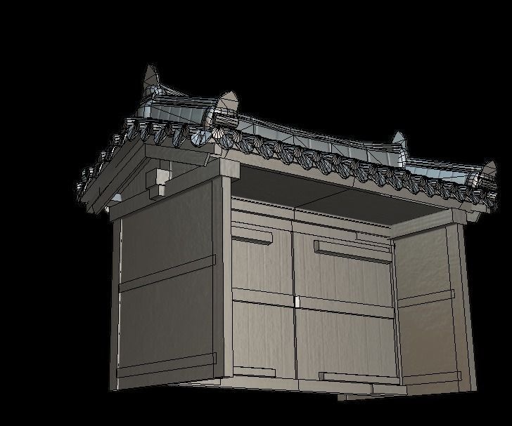 Korean Traditional Houses Hanok 03 with 11 modelings Low-poly 3D model_35