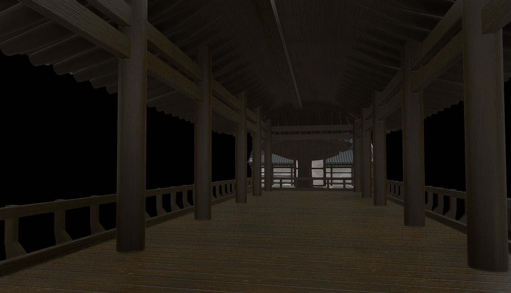 Korean Traditional Houses Hanok 03 with 11 modelings Low-poly 3D model_1