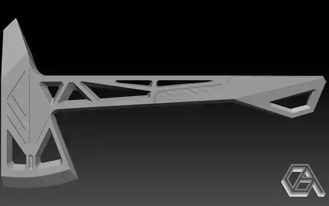 Valorant Prime Axe 3D print model