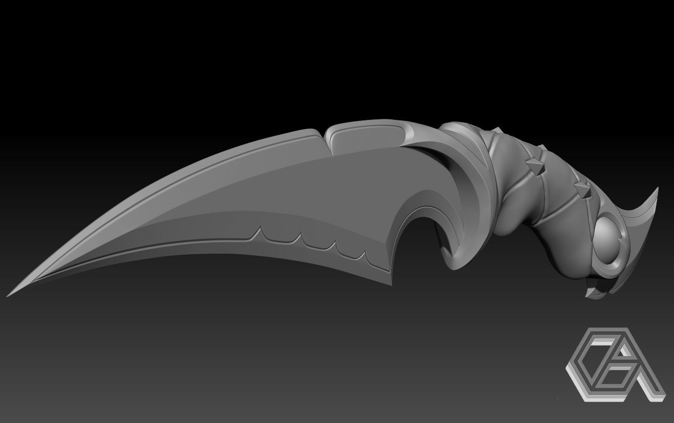 Valorant Ruin Dagger 3D print model_1