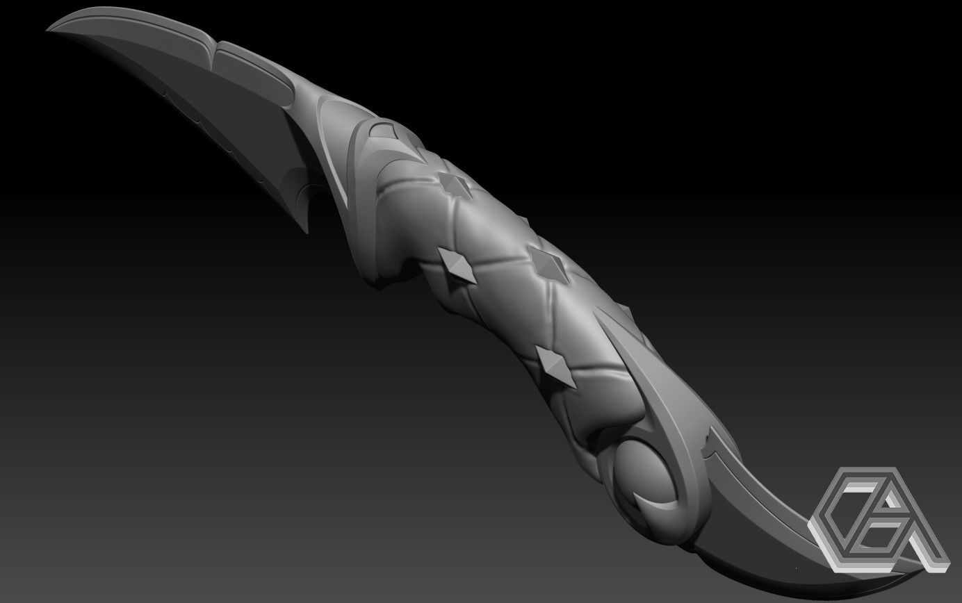 Valorant Ruin Dagger 3D print model_4