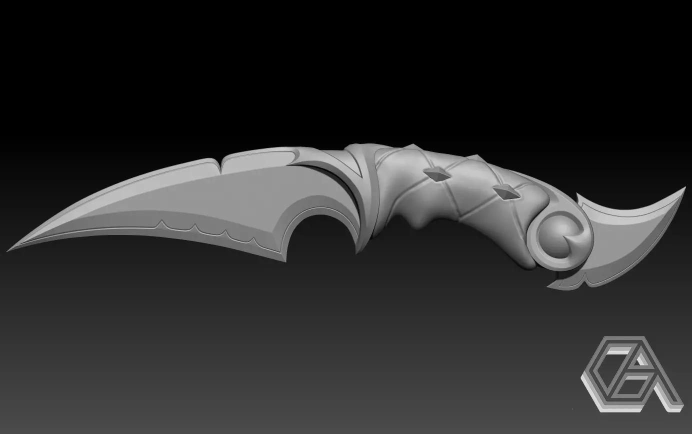 Valorant Ruin Dagger 3D print model_0