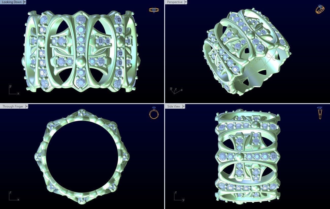 Pattern Rings - N1041 3D print model_10
