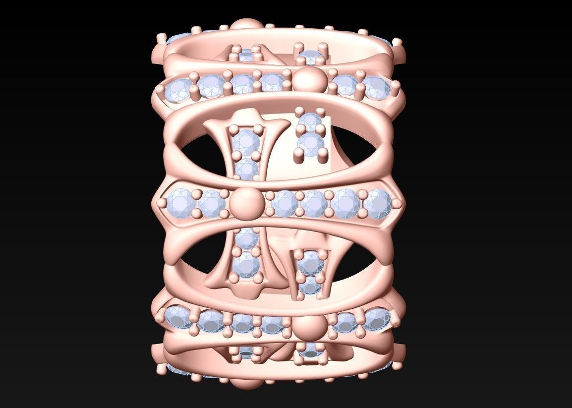 Pattern Rings - N1041 3D print model_5