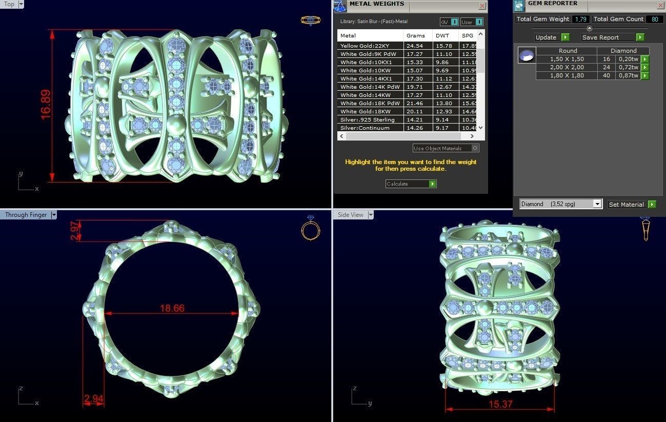 Pattern Rings - N1041 3D print model_8