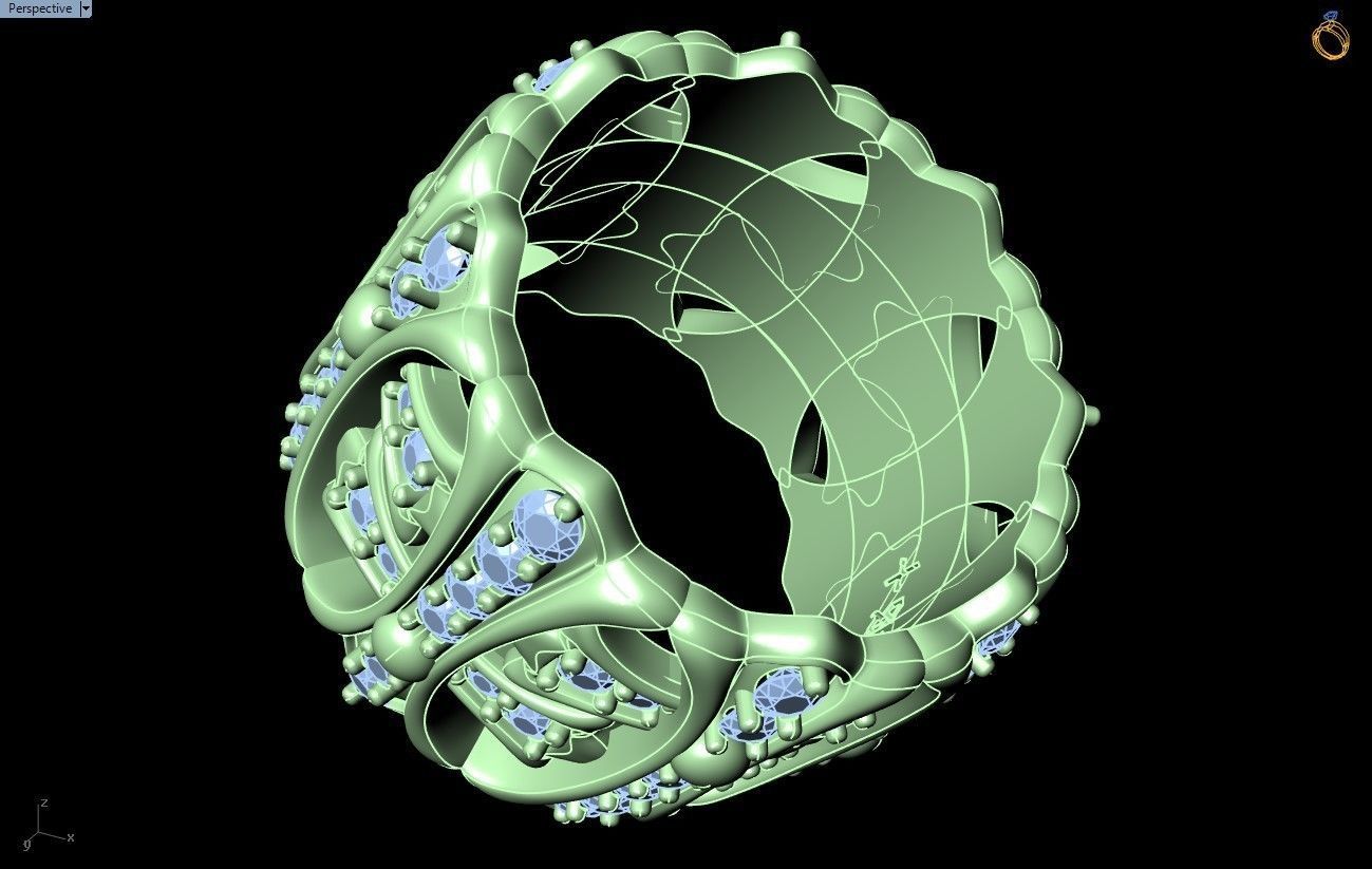 Pattern Rings - N1041 3D print model_7