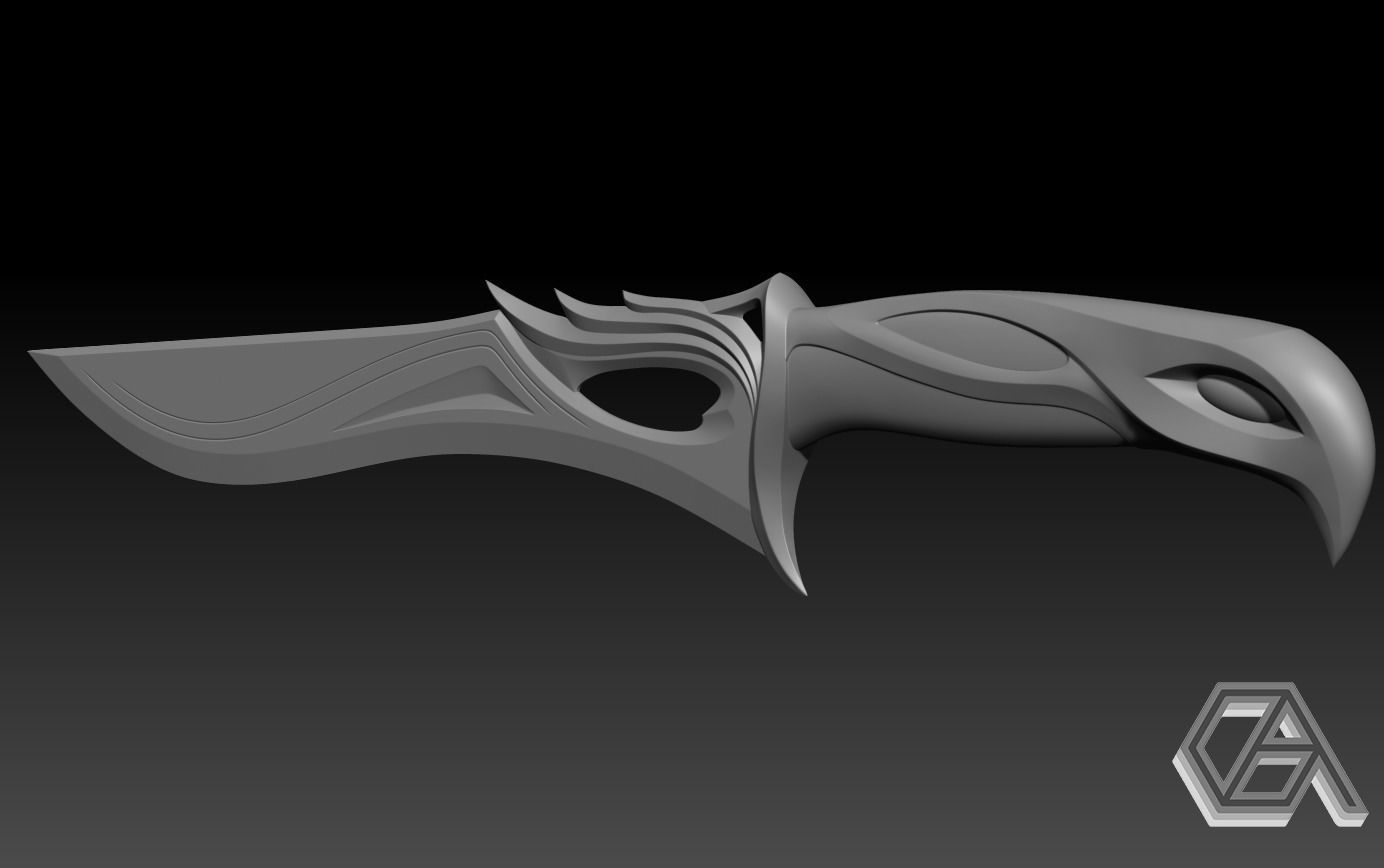 Valorant Sovereign Sword 3D print model_2