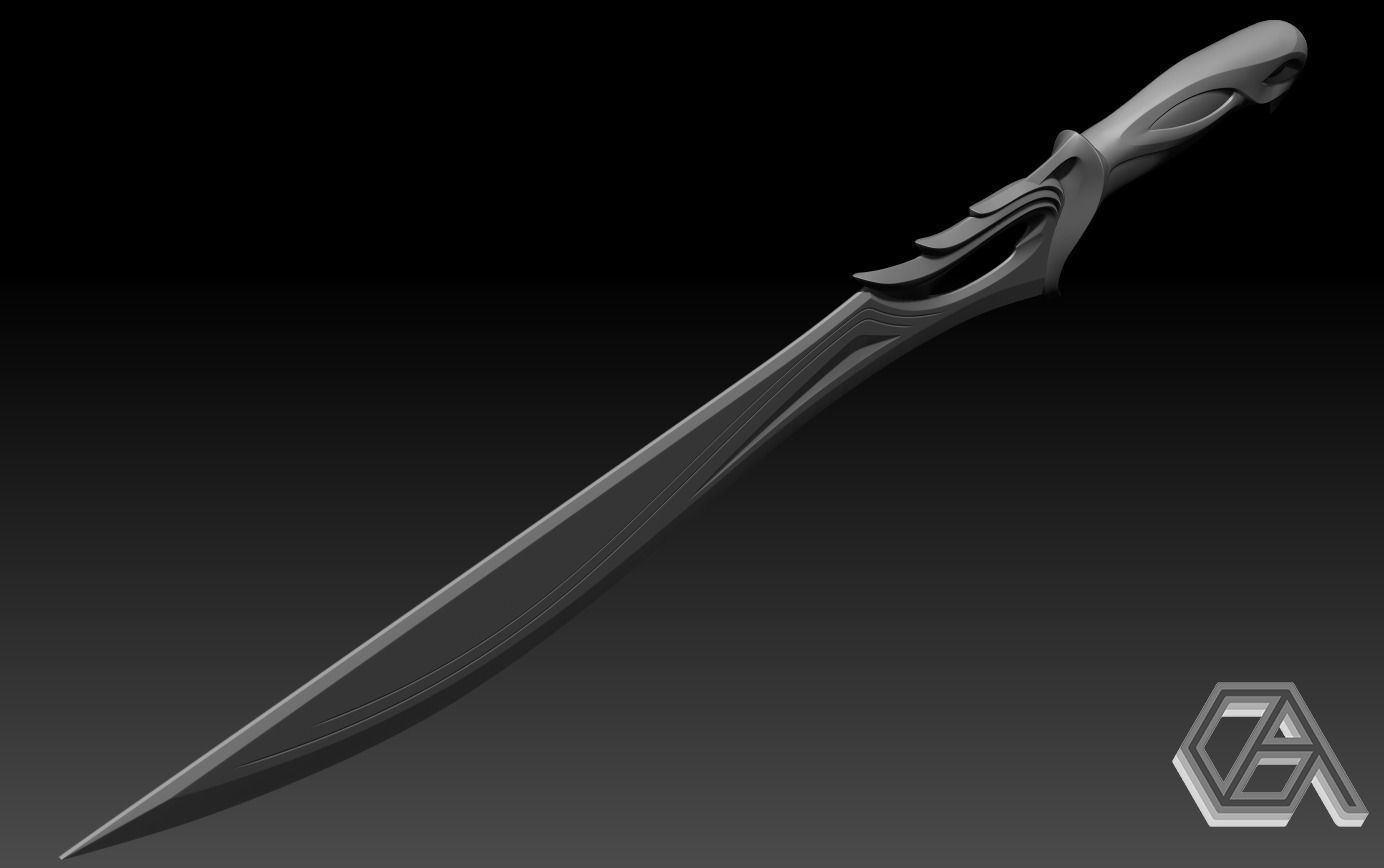 Valorant Sovereign Sword 3D print model_4