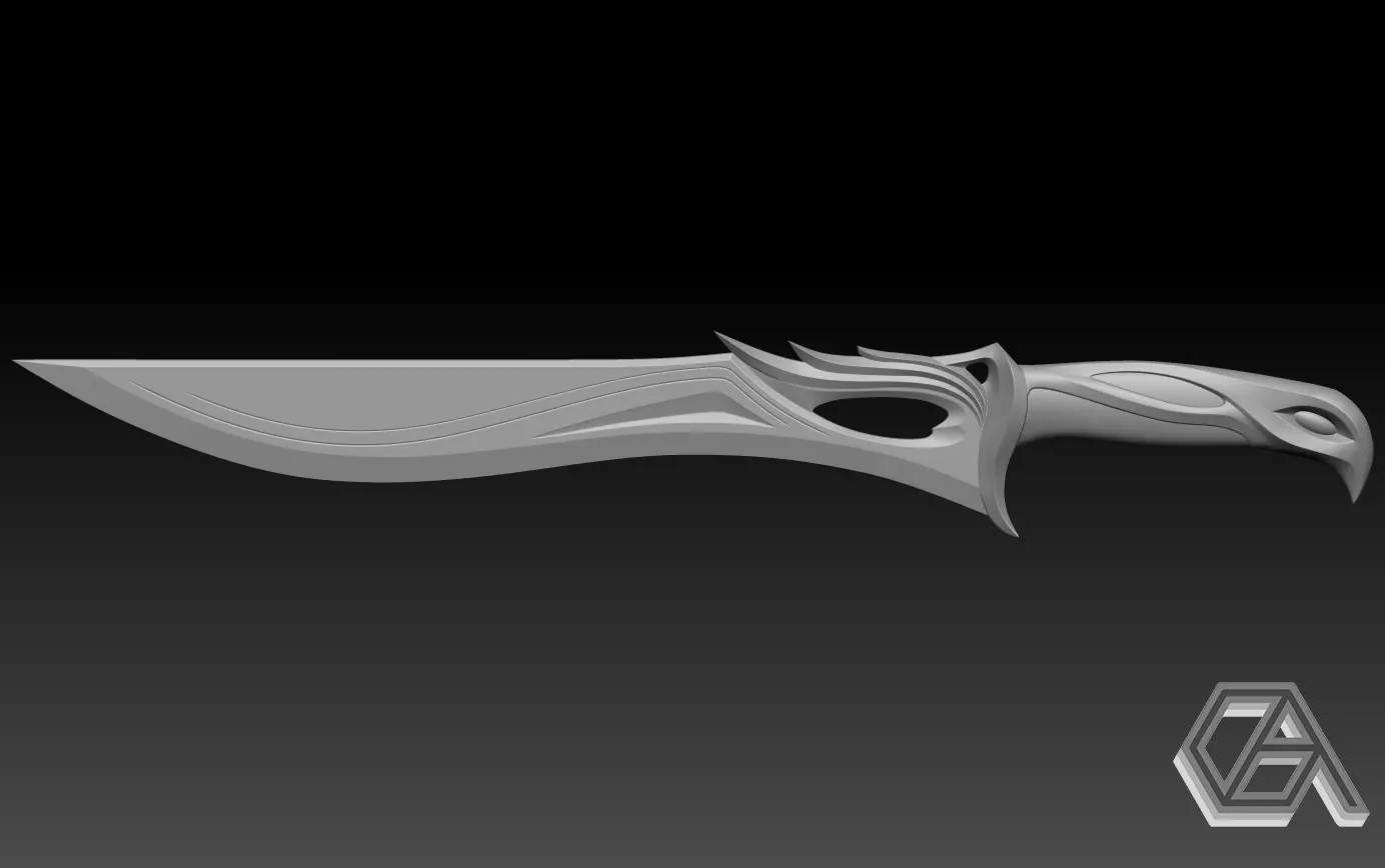Valorant Sovereign Sword 3D print model_0