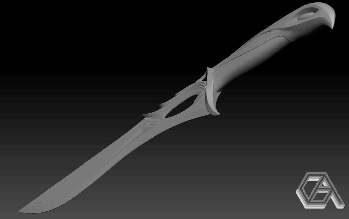 Valorant Sovereign Sword 3D print model_3