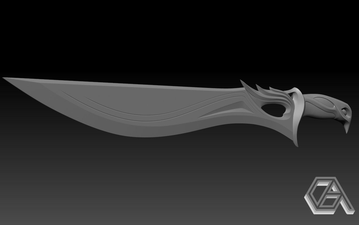 Valorant Sovereign Sword 3D print model_1