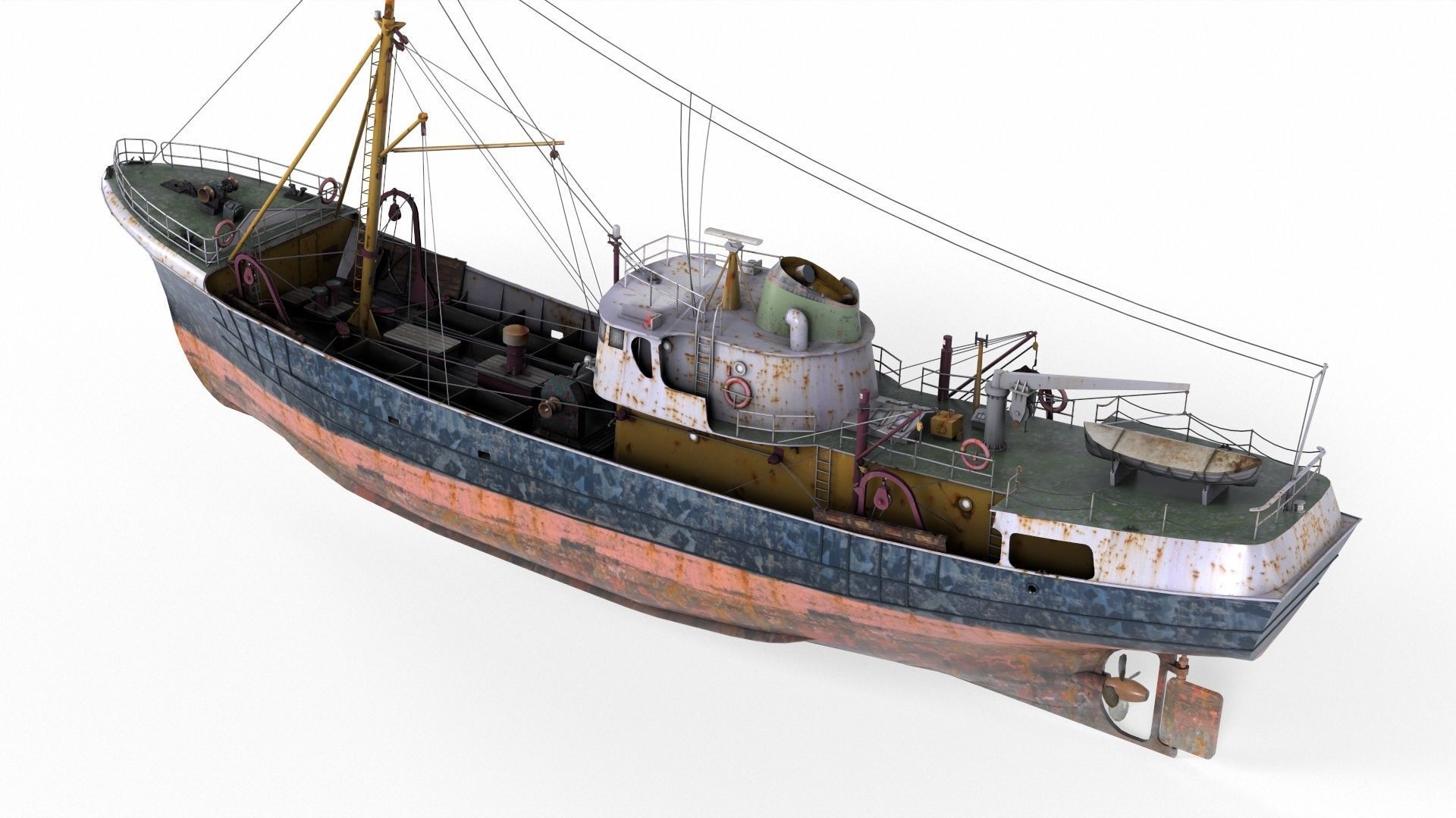 3D model North Sea Diesel Trawler VR / AR / low-poly | CGTrader
