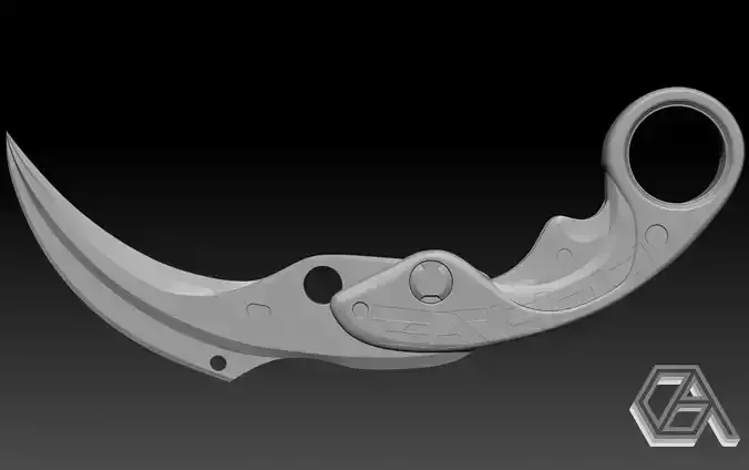 Valorant velocity karambit 3D print model
