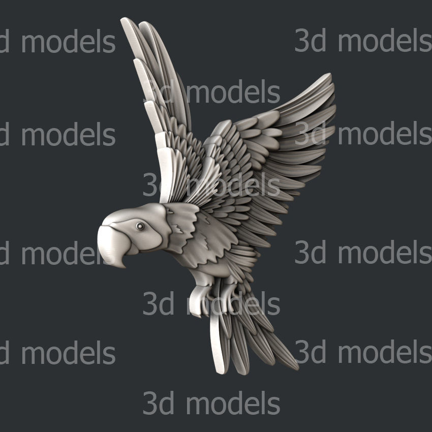 3d STL models for CNC or 3d printer Parrot P439 3D model_1