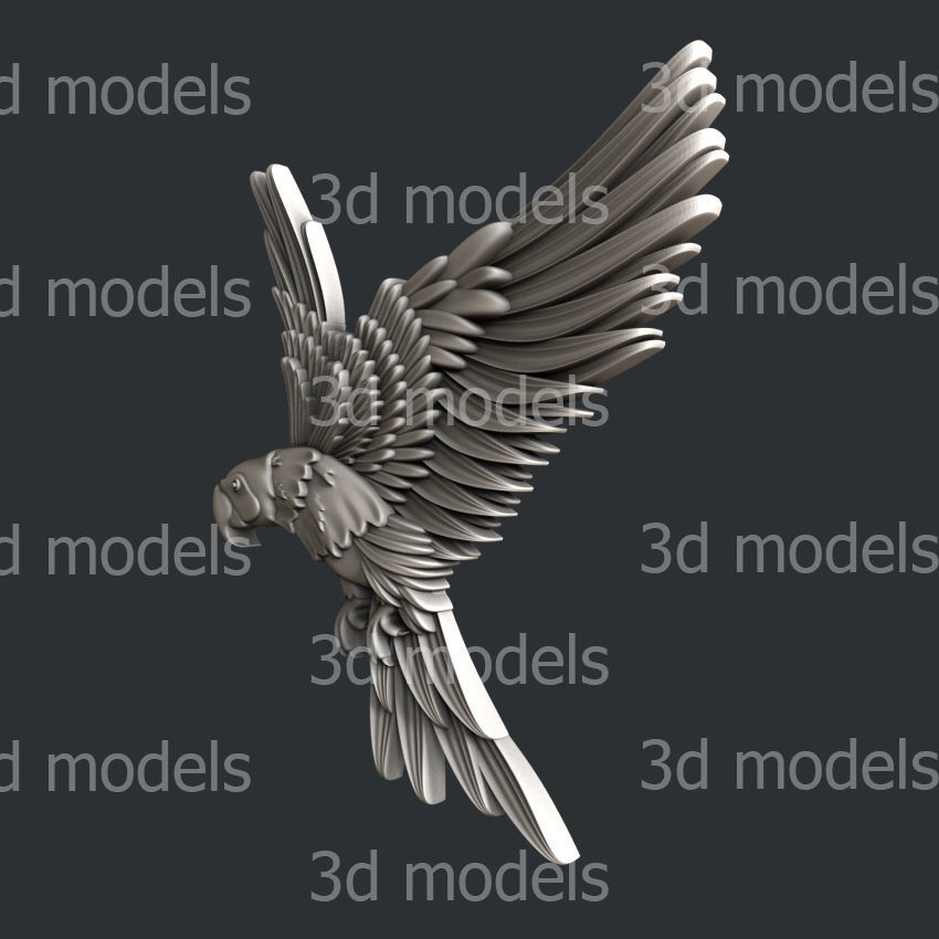3d STL models for CNC or 3d printer Parrot P439 3D model_2
