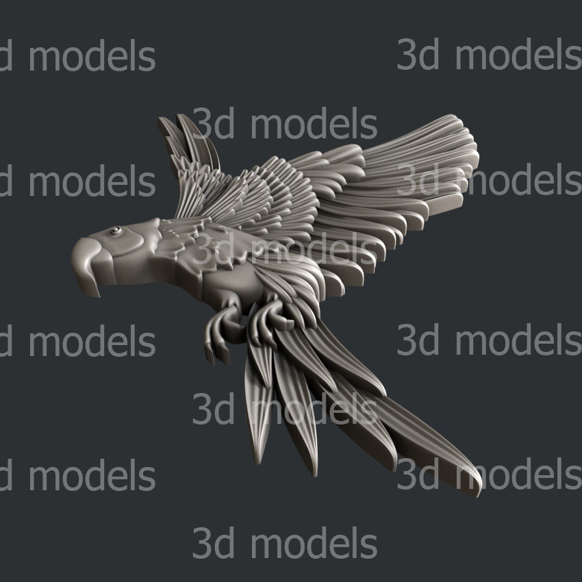 3d STL models for CNC or 3d printer Parrot P439 3D model_3