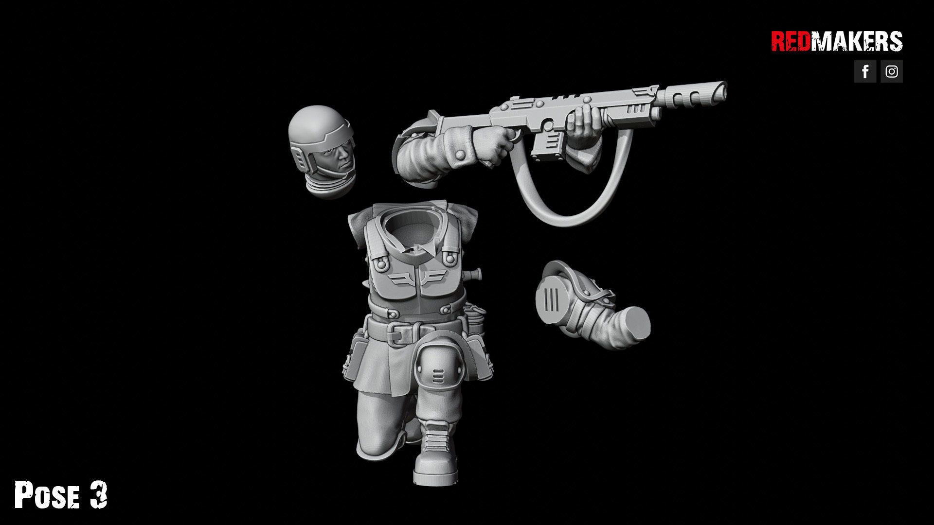 Shock Troops - Squad of the Imperial Force 3D print model_41