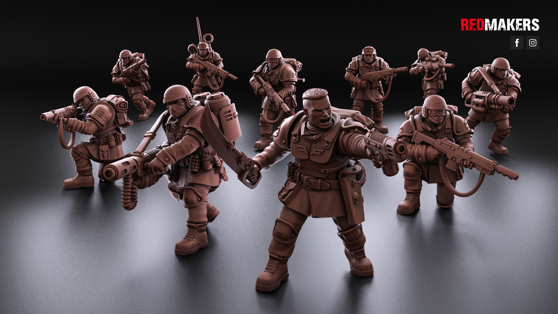 Shock Troops - Squad of the Imperial Force 3D print model_3