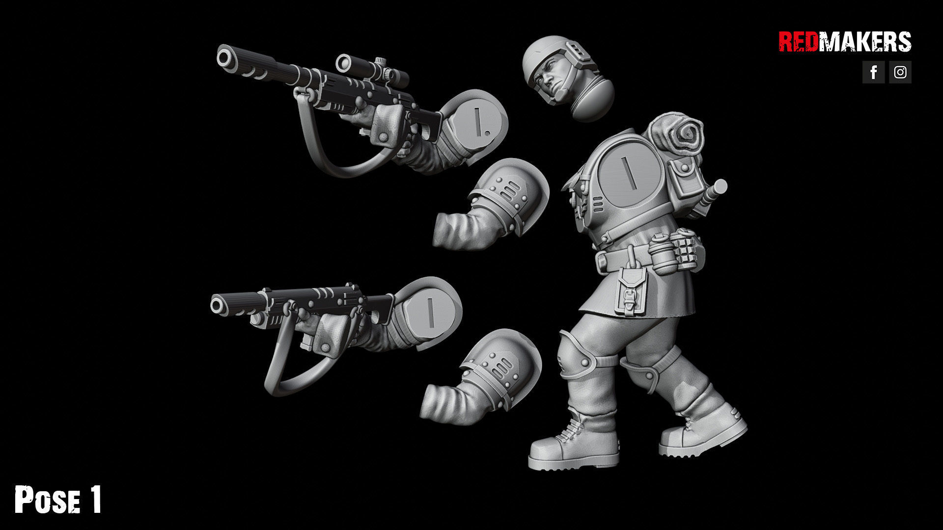 Shock Troops - Squad of the Imperial Force 3D print model_35