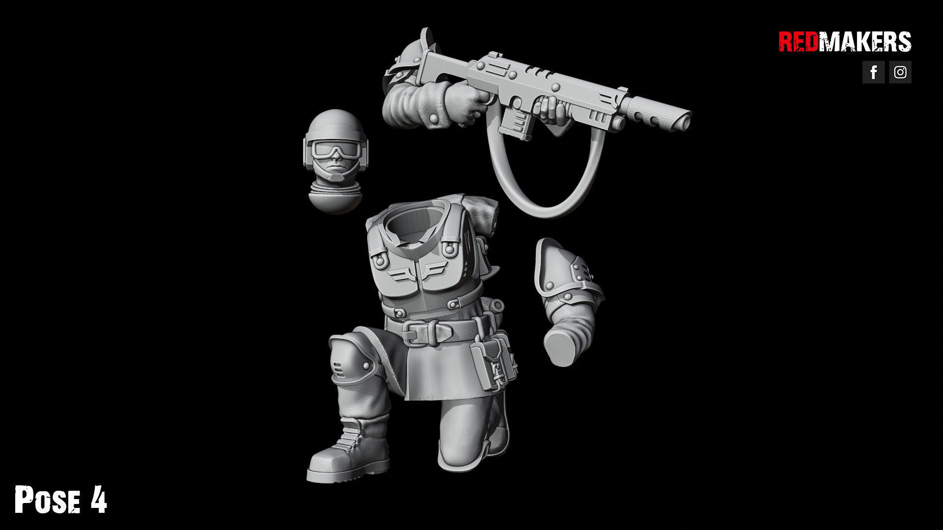 Shock Troops - Squad of the Imperial Force 3D print model_44