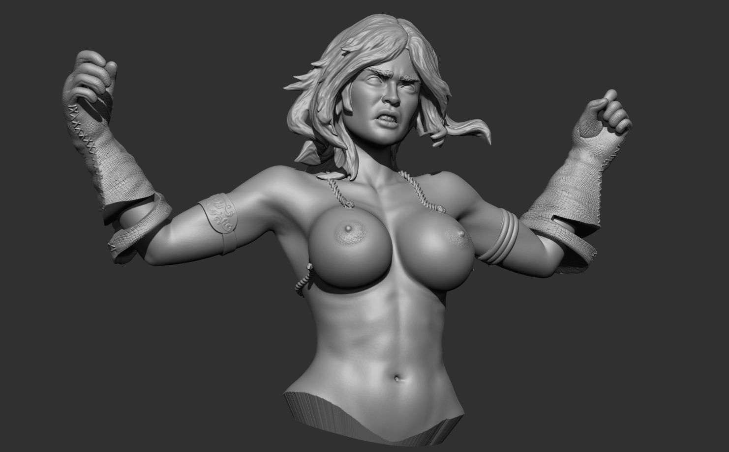 Red Sonja in the pillory Printable Figure 3D print model_9