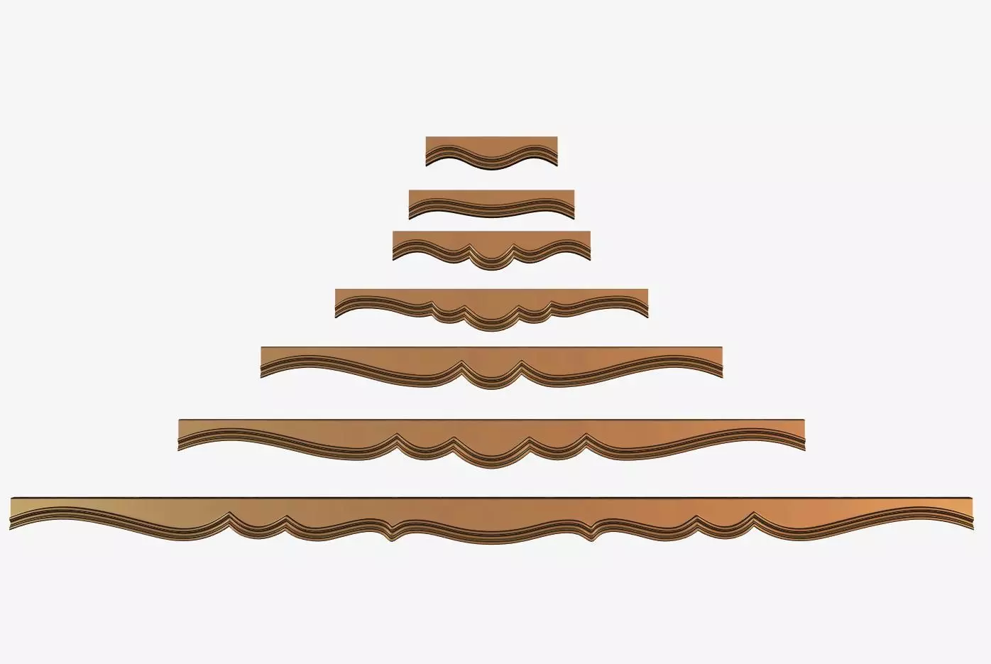 Carved decor ornament for cnc 3D model