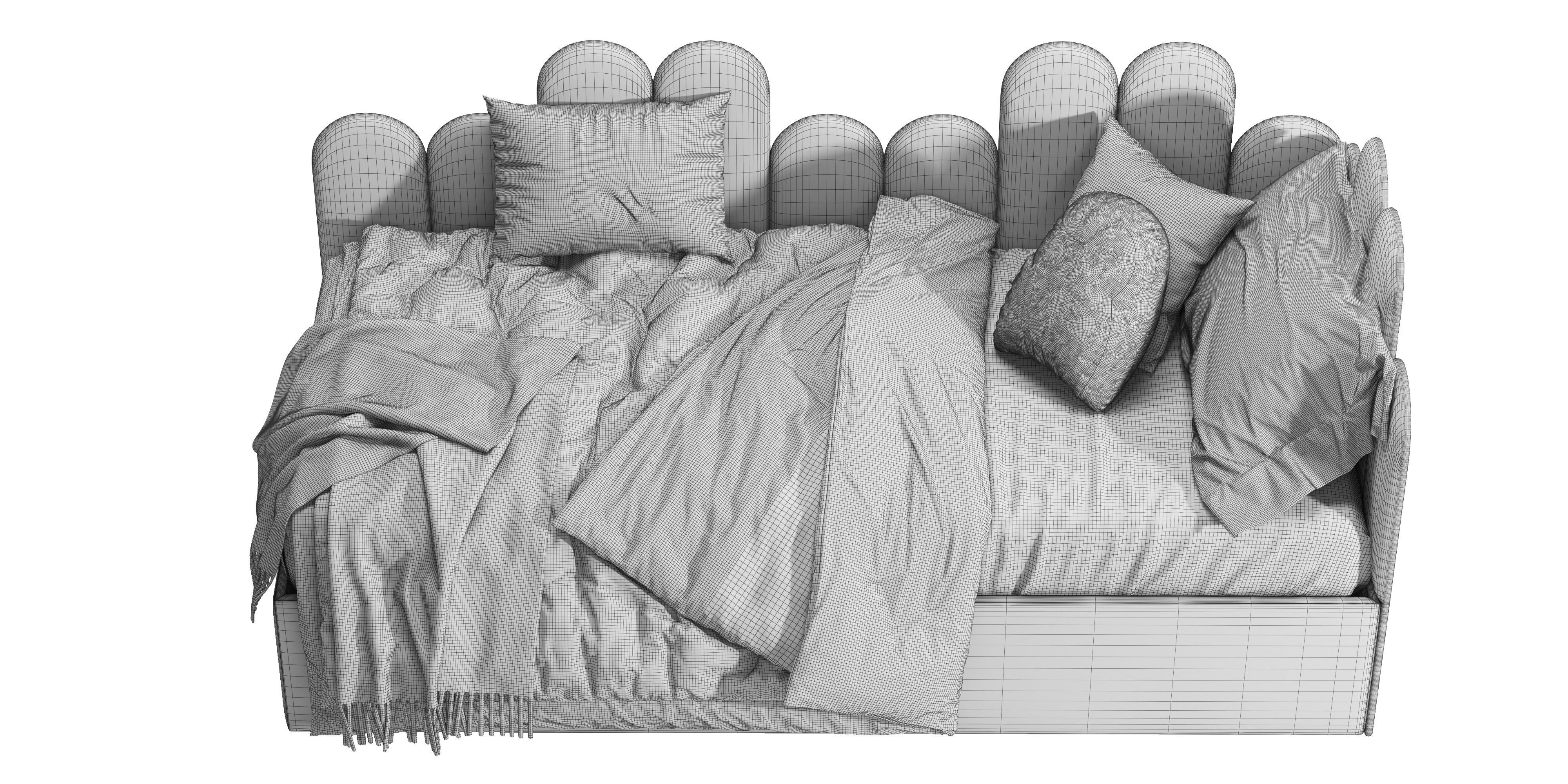 STB MEBEL Corner Sofa Bed 3D model_7