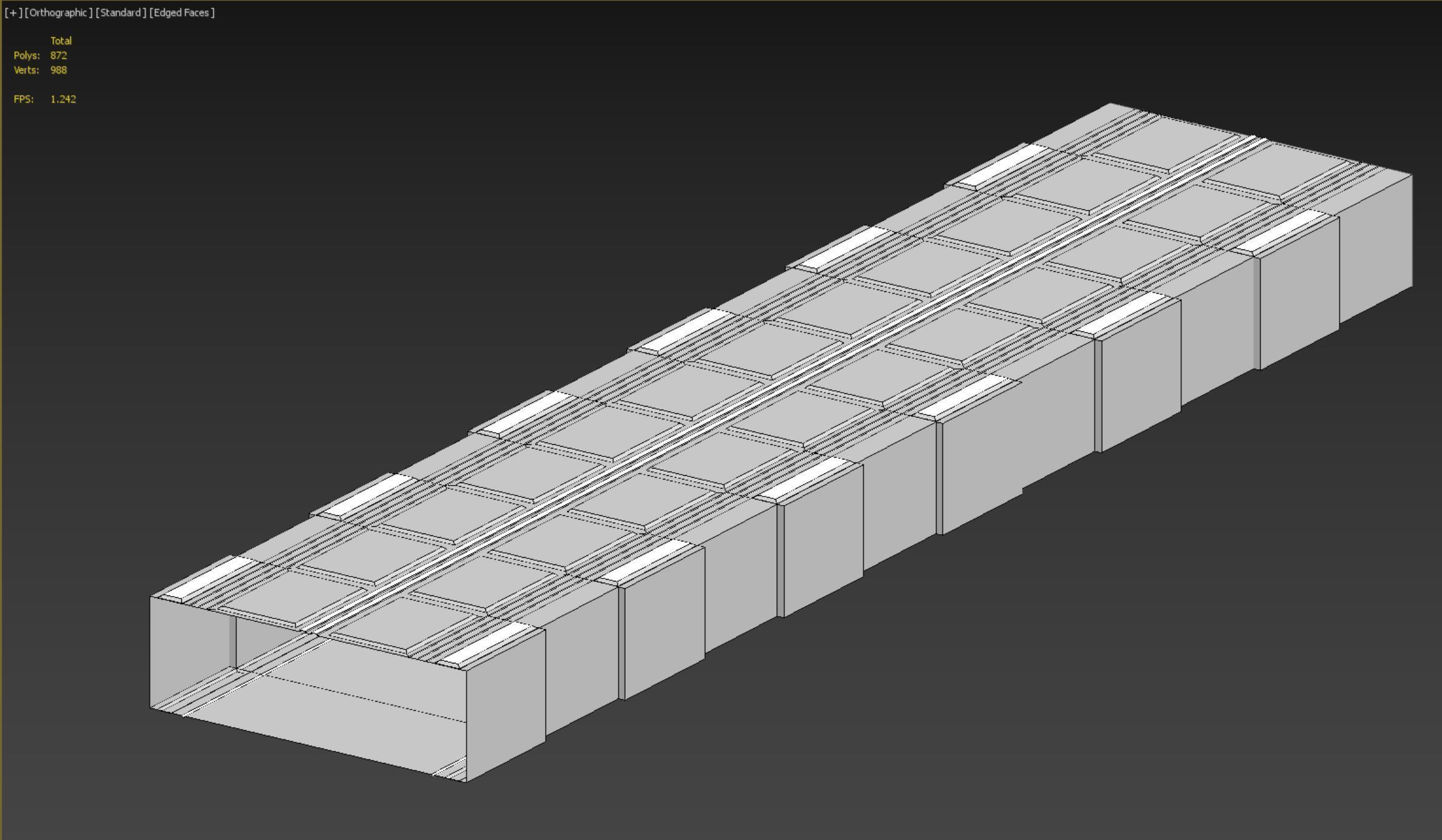 low poly sci fi corridor 10 Low-poly 3D model_6