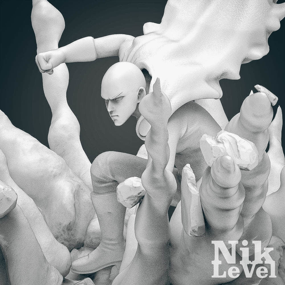Saitama One Punch Man 3D Printable 3D print model_13