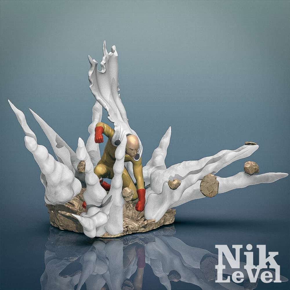 Saitama One Punch Man 3D Printable 3D print model_3