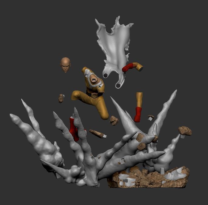 Saitama One Punch Man 3D Printable 3D print model_1