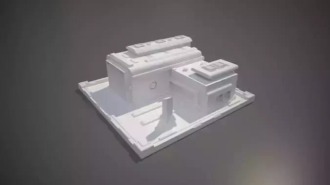 Miniature Tank Factory Building 3D print model