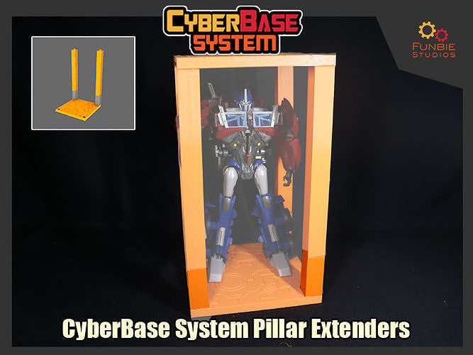 CyberBase System Pillar Extenders Free 3D print model