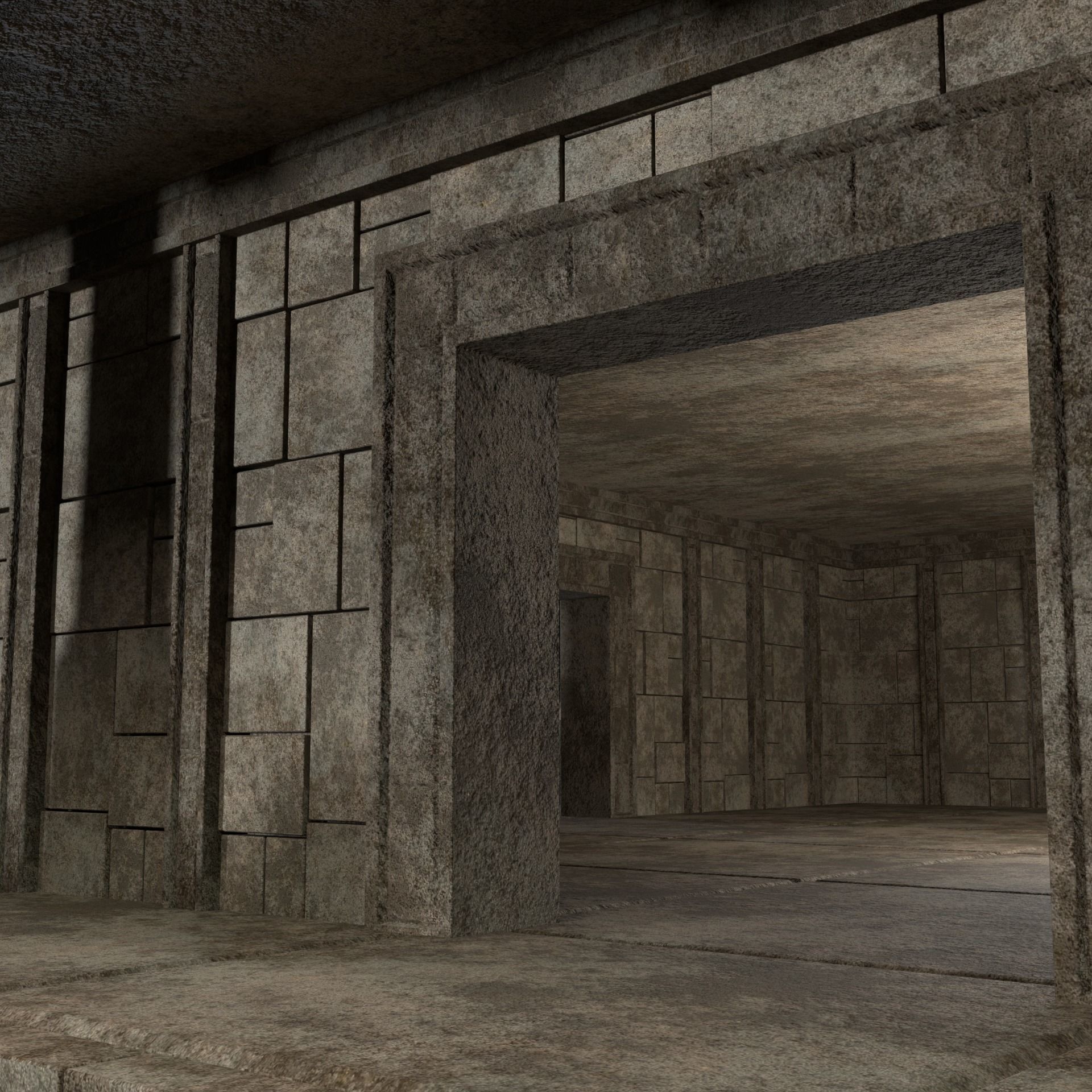 ANCIENT TEMPLE PYRAMID AZTEC MAYAN INCA PLATFORM RUIN COLLECTION Low-poly 3D model_44