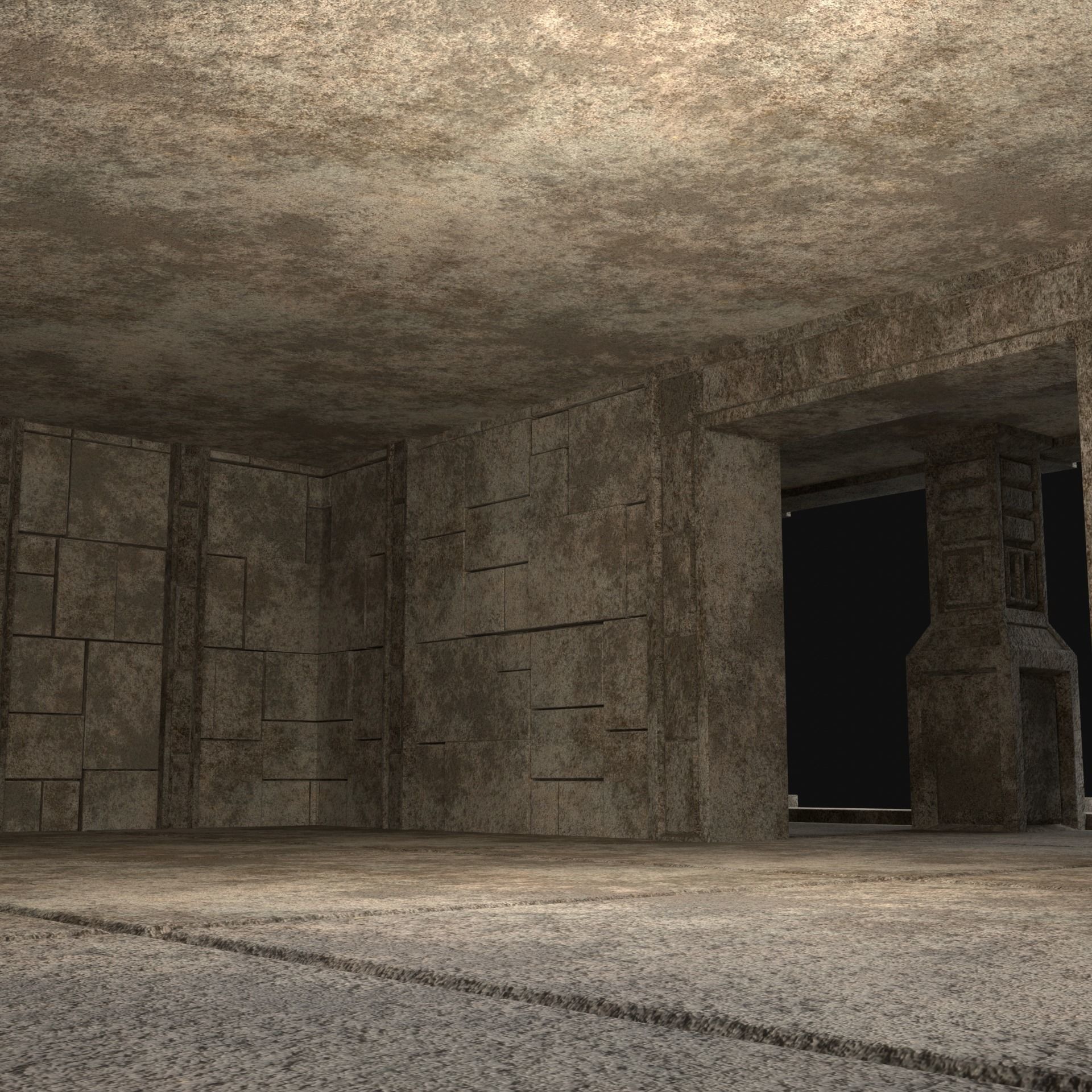 ANCIENT TEMPLE PYRAMID AZTEC MAYAN INCA PLATFORM RUIN COLLECTION Low-poly 3D model_46