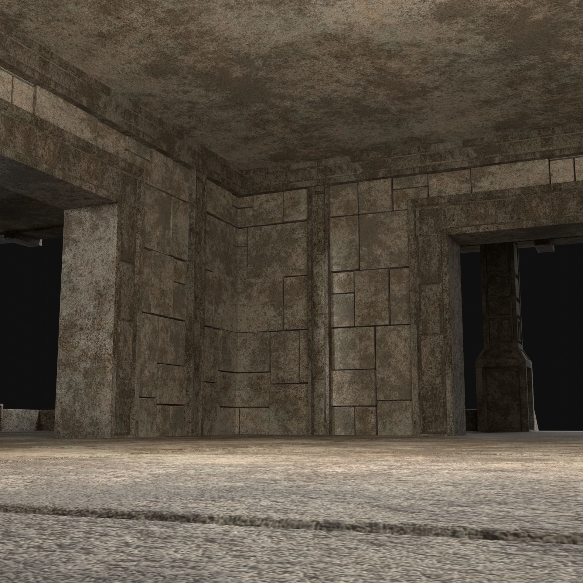 ANCIENT TEMPLE PYRAMID AZTEC MAYAN INCA PLATFORM RUIN COLLECTION Low-poly 3D model_38