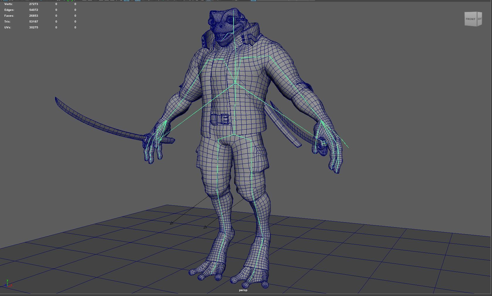 Cyberpunk Frog Low-poly 3D model_32