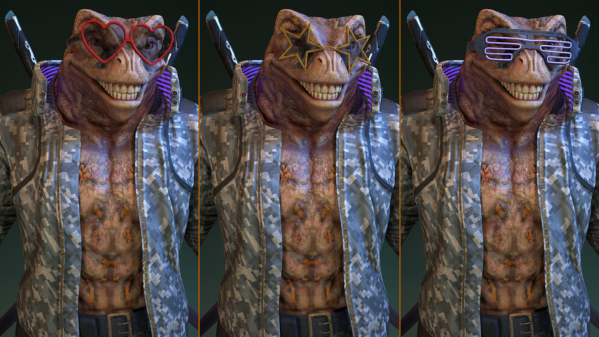 Cyberpunk Frog Low-poly 3D model_22