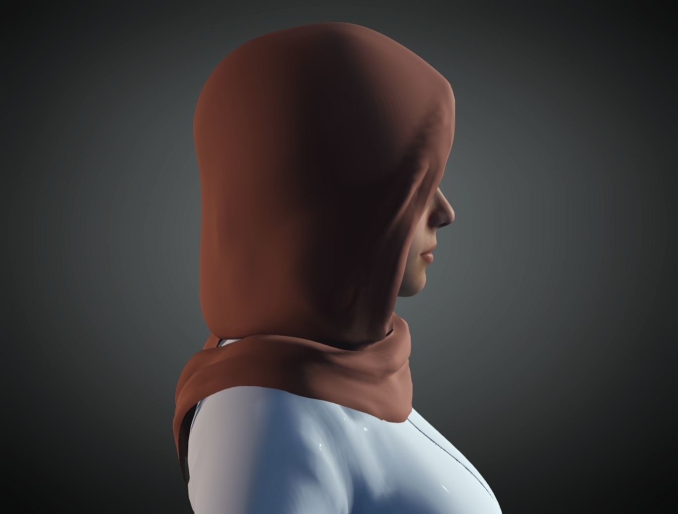New Hijab Style for Character Creator 3D model_6