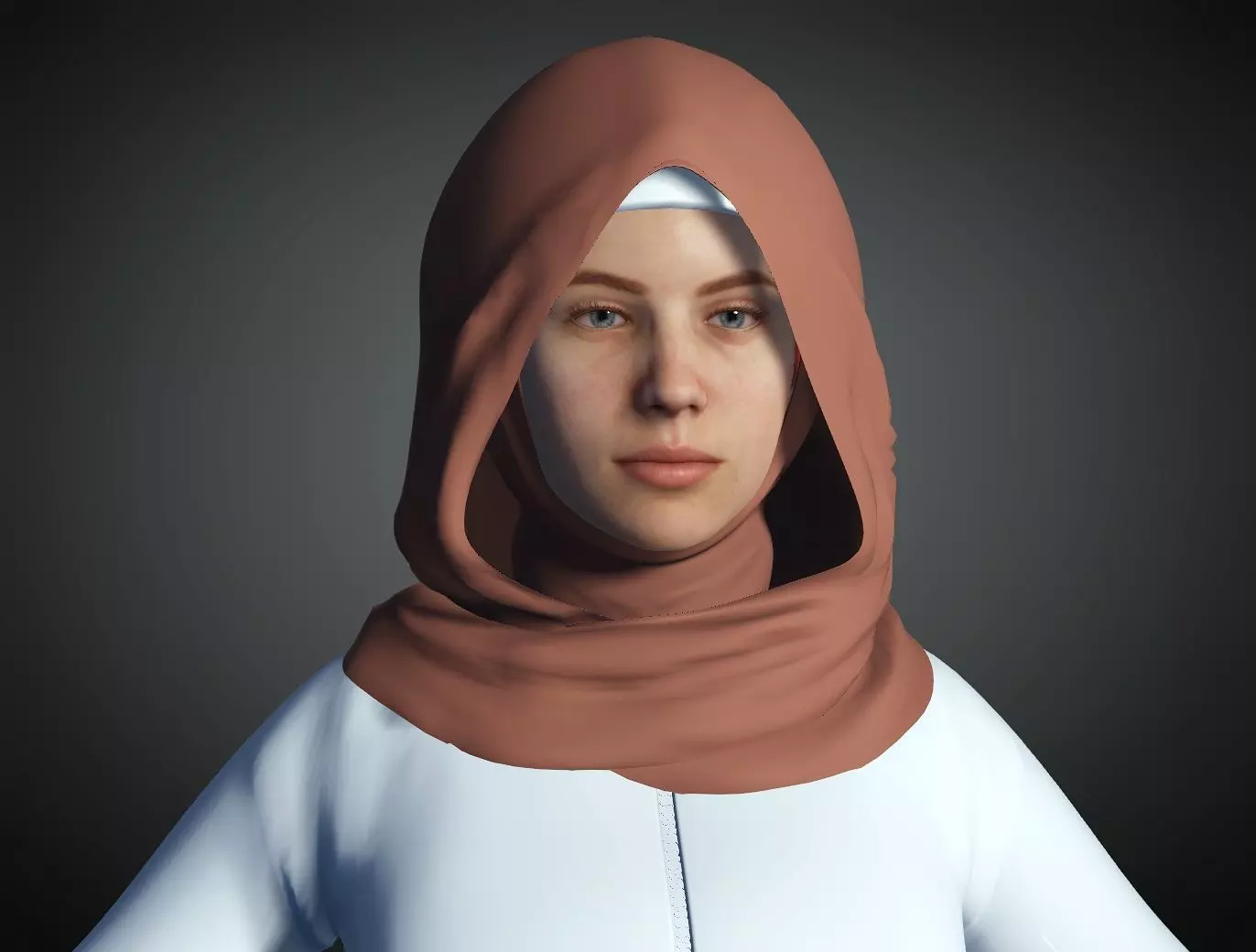 New Hijab Style for Character Creator 3D model_0