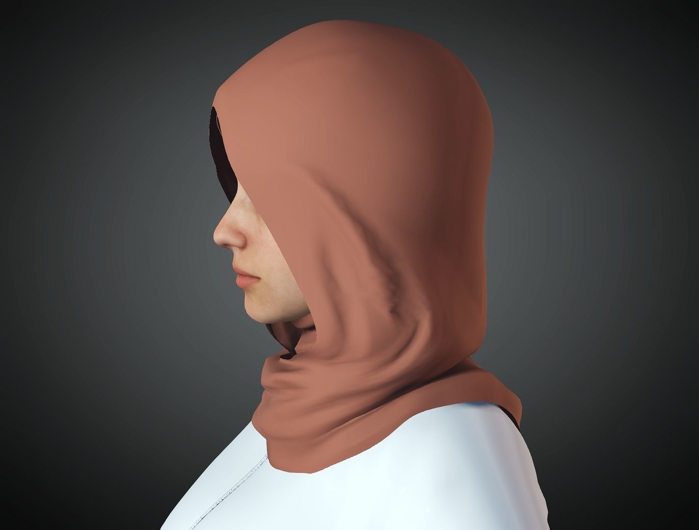 New Hijab Style for Character Creator 3D model_2
