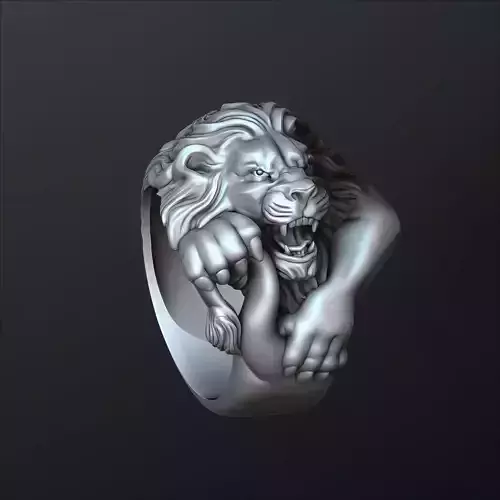Lion Ring Version 2 3D print model