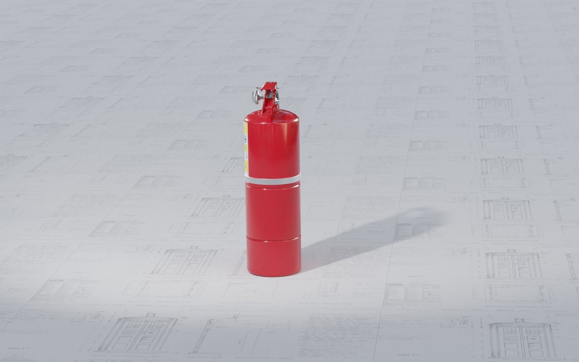 Fire Extinguisher Low-poly 3D model_6