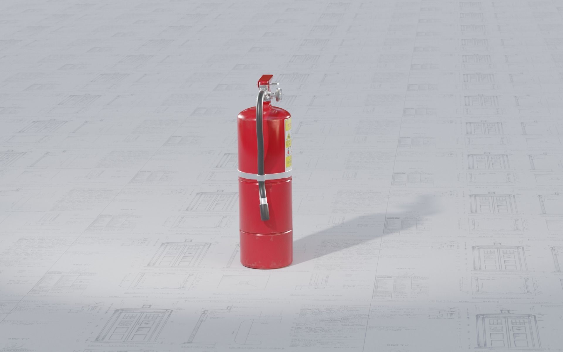 Fire Extinguisher Low-poly 3D model_12