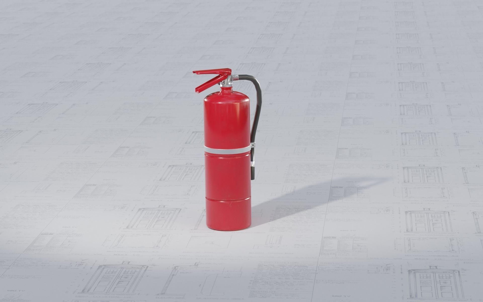 Fire Extinguisher Low-poly 3D model_4