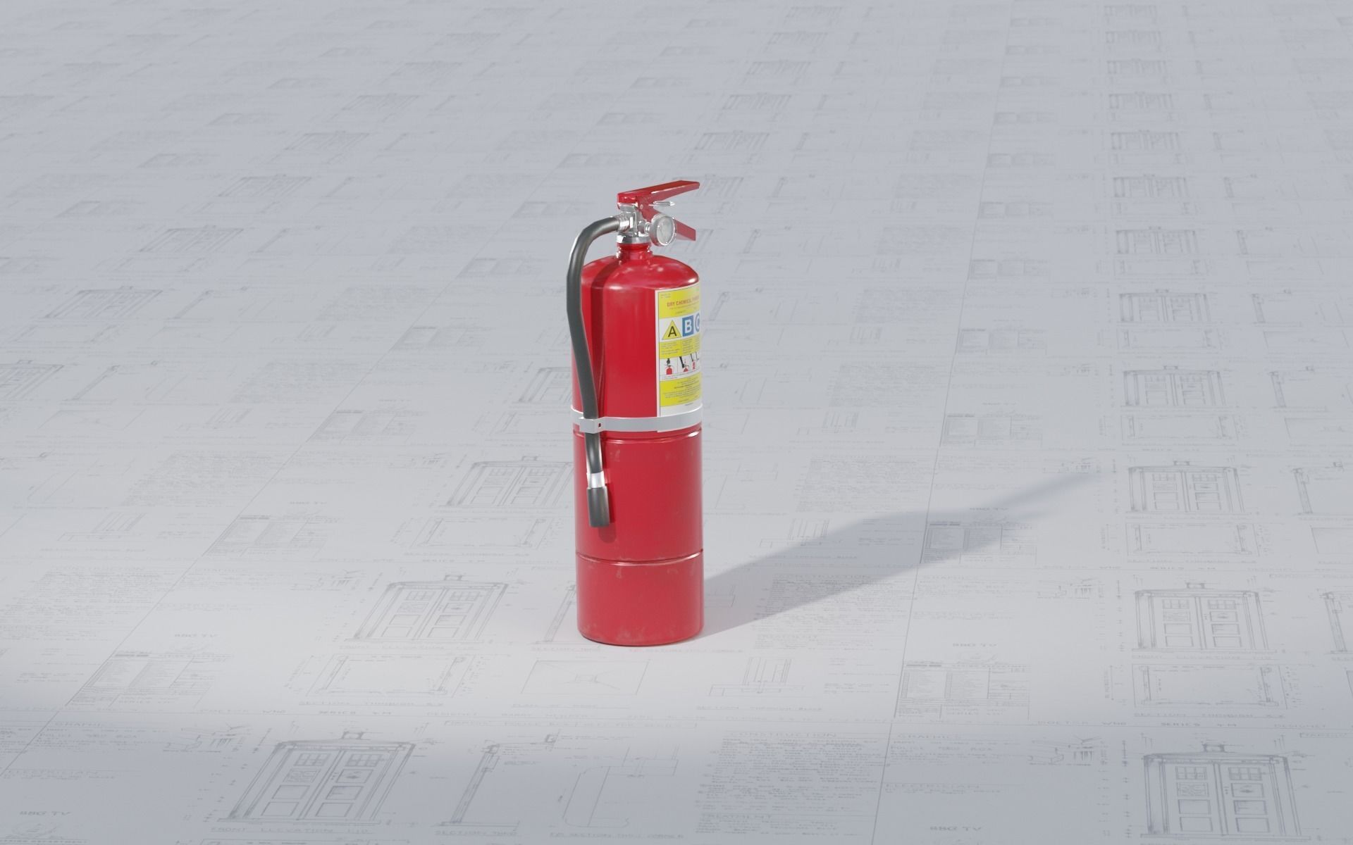 Fire Extinguisher Low-poly 3D model_11