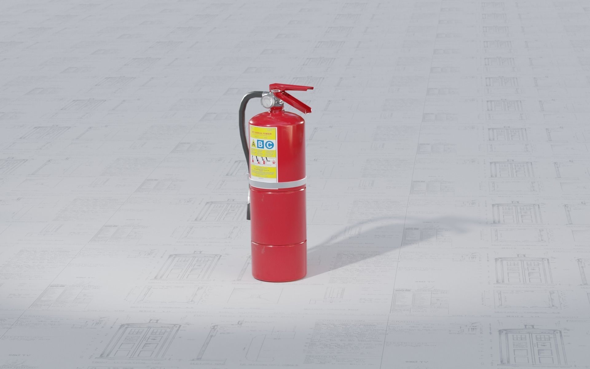 Fire Extinguisher Low-poly 3D model_8